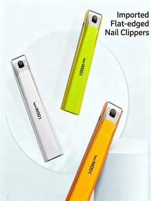 KAI 1pc Splash-Proof Nail Clipper (2 Colors), Straight Edge Stainless Steel Fingernail Trimmer With Detachable Collection Box, Anti-Flying Clipper For Hard Nails, Manicure Pedicure Tool For Home & Travel, Nail Supplies, Nail Art Tools - Orange - View 4
