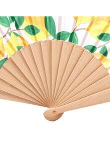 2件裝夏季檸檬摺疊手搖扇，便攜式，適合戶外婚禮、派對、生日、音樂節、節日禮物 - 多色 - 查看 6