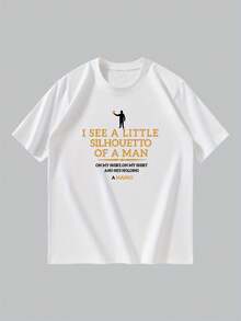 The Men Are Very Good,I Saw A Small Silhouette Of A Man,He Is Holding A Piece Of Clothing With A Mango Pattern Print T Shirt . - Black - View 11