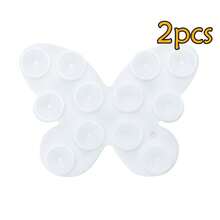2/4/6Pcs Butterfly Shaped Double-Sided Suction Cup Phone Holder, Multiple Colors Available, Washable And Reusable, Strong Adhesion For Selfie Video, Compatible With Phones And Tablets - Multicolor - View 20