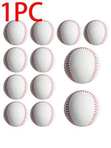 Durable Baseball For Reduced Impact Batting Thick Spongy Foam Balls For Youth Training Solid White Blank Baseball Perfect For Indoor Hitting Machine And Autograph Decor Cute Baseball Summer Workout Sports Equipment Exercise Ball Stuff - Baseball - View 13