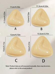 1 par de almohadillas para el pecho impermeables de doble cara autoadhesivas, reutilizables, engrosadas e invisibles, adecuadas para bikini y trajes de baño, playa - Albaricoque - Ver 7