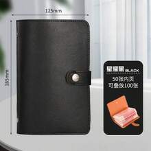 1PC Cash Savings Notebook Collection Commemorative Album Family Financial Ledger Savings Folder Cash Storage Bag Planner, Can Hold Up To 100 Sheets Of Paper, Compact And Portable, Suitable For Students And Office Use, Travel Wallet, Fashionable Design, Business Use, Artificial Leather Material - Multicolor - View 11