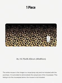 1 Stück Schwarze Gold Leoparden Muster Schreibtischunterlage | Ins Stil Große Schwarze Gold Leoparden Mauspad | Wasserdicht, Rutschfest, Verschleißfest | Hochauflösender Muster, Farbbeständig | Geeignet für Laptop/Tastatur/Maus Aufbewahrung und Schreibtischdekoration | Essentielles kreatives Schreibtischzubehör für Zuhause, Büro, Studenten | 5 Größen erhältlich (S/M/L/XL/XXL) - A - Übersicht 11