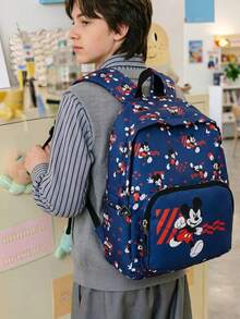 Mochila escolar Disney para niños y niñas, mochila de Mickey Mouse, mini bolso de pecho, bolso de viaje, bolso de almacenamiento multifuncional, monedero de moda, bolso de mano de dibujos animados - Multicolor - Ver 7