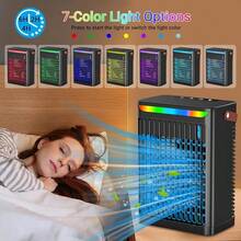Portable Air Conditioner Fan, Mini Air Conditioner, Cooling Fan, Personal Mini Air Cooler Fan, USB Powered, Cooling Mist Air Conditioner Humidifier Fan, Suitable For Room, Bedroom, Office - Multicolor - View 12
