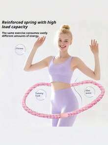Silent Fitness Hoop Full Coverage Non-Binding Brand New Weighted Circle Fitness Method Abdominal Sweating Abdominal Muscle Enhancement Weighted Ball For Adults Best Gift For Mother Wife And Daughter Weight Loss Exercise Workout Equipment For Home - Multicolor - View 5