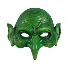 Halloween Carnival Party Stage Easter Carnival Party Realistic Witch Mask Cosplay Green Witch Mask - Multicolor - View 6