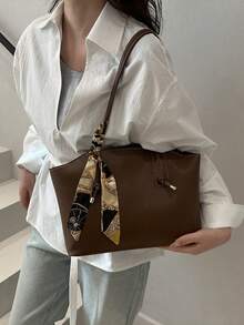 New Luxury High-End Pattern Versatile Women's Shoulder Bag Tote - Coffee - View 6