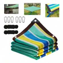 malla sombra para patio,toldo 3x4 reforzado,Red De Privacidad Vela De Sombra Velo De Sombra Jardín 95% Anti-UV Transpirable A Prueba De Lluvia Jardín Piscina Al Aire Libre - Multicolor - Ver 8