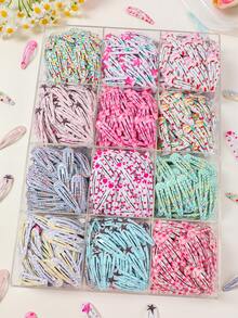 20pcs Girls Colorful Water Drop Oil Random Style Simple Cute Princess BB Hair Clips Bangs Hair Clips Hair Accessories For Daily Use - Multicolor - View 8