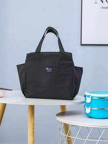 Large Capacity With Zipper 2 Side Pockets Waterproof Cooler Thermal Insulated Portable Lunch Bags For Food Lunch Dinner Picnic Party Date Camping Work Travel School Home Hotel Student Adults Back To School Gift - Multicolor - View 4