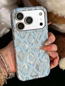 Luxury Creative Snake Pattern Laser Tinfoil Protection Phone Case Compatible With IPhone 17 Pro Max 17 Pro 17 16 Pro Max 16 Pro 16 15 Pro Max 15 Pro 14 Pro Max 14 Pro 13 12 Pro Max 11 16 15 14 Plus Animal Texture Glossy Shockproof Back Cover - Blue - View 3