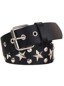 1PC Five-Point Star Rivet Punk Belt Metal Rivet Belt Suitable For Pants And Skirts - Large Pentagram - View 2