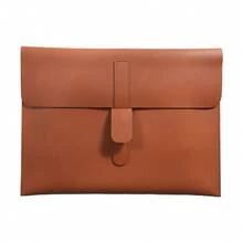 1Pc Thick 2mm Double-Sided PVC Litchi Grain Leather File Bag, Waterproof Scratch Resistant A4 Document Folder, Large Capacity Holds 14 Inch Laptop Minimalist Envelope Portfolio, Office Business Travel Document Storage Pouch - Close the Buckle - View 17