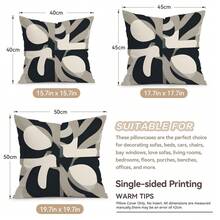 4pcs Black & White Fluid Geometric Abstract Pattern Pillow Covers Without Inserts, Single-Sided Printed Pillow Covers, Suitable For Living Room, Bedroom, Home Decor, All-Season Pillow Covers - Multicolor - View 3