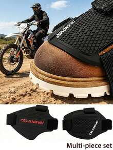 1/2/3/4pcs Motorcycle Gear Shift Pad Boot Covers, Black Motorcycle Shoe Covers, PVC Material, Protective Pad, Unisex, Outdoor Activities, Summer - Multicolor - View 2
