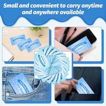 25pcs Mint Tooth Cleaning Surface Brush, Finger Sleeve, Tooth Cleaning Cloth, Cleaning Cloth, Finger Sleeve, Designed For Easy Use And Portability, Suitable For Use After Dining Out To Avoid Embarrassment Of Food Residue On Teeth - Cleaning Brush - View 4