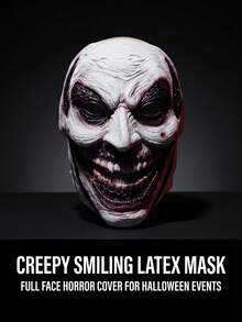 Masque ScCosplay Ary Halloween Tête Complète Latex Masque de Démon Réaliste Accessoire de Costume Halloween Visage de Fantôme - Plusieurs styles - Voir 8