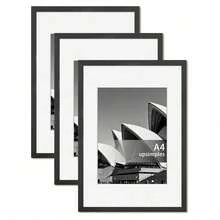1/2/3pcs Black Wooden Photo Frames, Commemorative Photo Frames, Suitable For Any Decor Style And Photo Theme, Gift And Holiday Decoration 30x40cm Picture Frame, A4 (With Stand) Certificate Frame, A3 Poster Picture Frame, Home Decor Accessories - Black - View 5