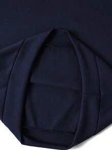 萬聖節限定超熱款男士秋冬時尚骷髏與撲克牌印花舒適袋鼠口袋抽繩連帽抓絨衛衣 - 藏蓝色 - 查看 6