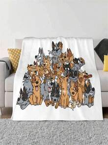 Cattle Dog Pile Fashion Soft Warm Throw Blanket Acd Cattle Dog Blue Heeler Red Heeler - Black - View 8