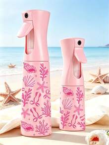 Shell Pattern Transparent PET Refillable Travel Spray Bottle - Multi-Functional Fine Mist Spray Bottle For Travel, Can Be Used As Makeup Remover Dispenser, Reusable Hair Spray Bottle And Continuous Sprayer, Suitable For Hair Styling, Cleaning And Facial Moisturizing - Multicolor - View 2