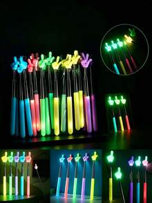 1pc/3pcs/6pcs Telescopic Light-Up Pointer - Multi-Functional Telescopic Light-Up Display Stick, Teacher Classroom Reading Pointer, Student Learning Guide Pointer, Multiple Colors And Styles Available, Suitable For Classroom Reading And Stretching Exercises, Ideal For Teaching Guidance, Home Or Classroom Use, Suitable For Teachers, Classrooms And Offices, Can Be Given As A Gift To Family, Friends, Colleagues, Stationery Supplies, Student Learning Tools, Random Style And Color, Back To School/Halloween/Christmas Essential - Multicolor - View 2