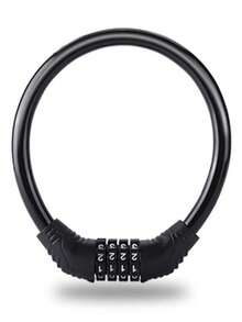 1pc Mountain Bike Combination Cable Lock, Anti-Theft Portable Mini Ring Lock For Mountain And Road Bikes - Multicolor - View 2