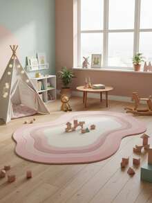1pc 2026 New Arrival, Gradient Pink Wavy Asymmetrical Annual Ring Living Room Area Rug, Autumn Bestseller, Soft Absorbent Skin-Friendly, Suitable For Bedroom Or Living Room Decor, Holiday Gift, Bedroom Rug, Comfortable Home Accessory, Decorative Rug, Bedroom Decor, Small Rug, Rug, Home Decor, Living Room Rug, Living Room Small Rug - Multicolor - View 2