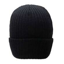 PUMA Logo Knitted Beanie - Comfortable, Casual, Versatile, Unisex, Couple Style - Black - View 6