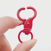 5/10pcs Colorful Coated Spring Snap Hooks With O-Ring, Metal Keychain Accessories, Suitable For DIY Pendants - One Size Fits All - View 2