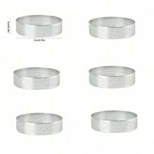 6pcs Stainless Steel Round Tart Ring Set - Perforated Mousse And Dessert Rings, Cookie Molds, Fruit Tart Molds, French Cheesecake Baking Tools, Suitable For Christmas, Easter, Thanksgiving - Multicolor - View 11