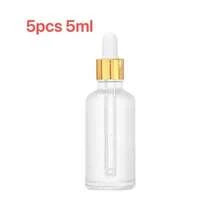 1/5pcs Transparent Thickened Dropper Bottles With Leak-Proof Gold Caps - Suitable For Storage, Travel, Essential Oils, Cuticle Oil, Extracts - White Bottle - View 9