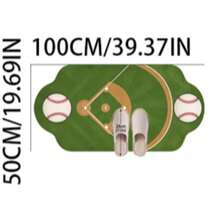 1pc Baseball Field Shaped Decorative Rug, Bedroom Decor, Floor Mat, Carpet, Home Decor, Living Room Rug, Small Living Room Rug, Bedroom Carpet, Living Room Home Decor, Outdoor Rug, Washable Carpet - Multicolor 3 - View 13
