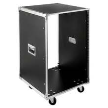 Futchoy 16U Server Rack Open Frame Rolling Network Data Rack 19 Inch W/ Casters 4 Pos - Black - View 1