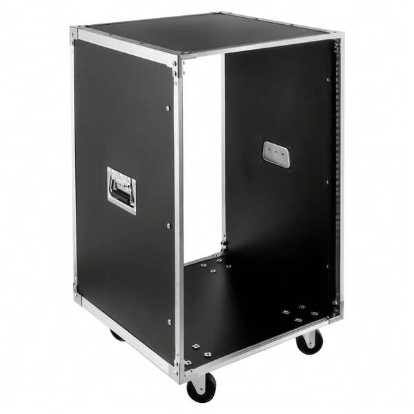 Futchoy Rack para servidores 16U, bastidor abierto, rack de red rodante de 19 pulgadas con ruedas, 4 posiciones