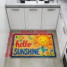 1件裝 太陽圖案印花矽藻土廚房地墊 吸水廚房地板墊 水槽前墊 適用於廚房、浴室、玄關、走道、洗衣房及居家裝飾 - 彩色 - 查看 14