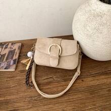 Simple Retro Niche Design Armpit Bag Popular Shoulder Small Square Bag - 卡其色 - 查看 5
