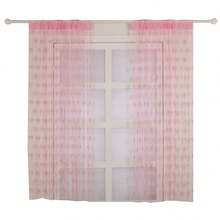 1pc Romantic Pink Heart Curtain Panel, Polyester Blackout Window Drapes With Heart String Design, Privacy Light Blocking Curtain For Bedroom, Living Room & Home Decoration - Pink - View 7