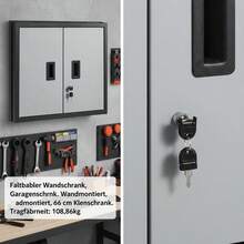 Foldable Wall Cabinet, Garage Cabinet, Wall-Mounted 66 Cm Small Cabinet, 108.86 Kg-XY578780 - Multicolor - View 4