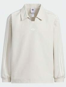 Adidas Originals 男士 RUGBY POLO 針織領長袖衫 TKH4517 - 米色 - 查看 2