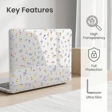 2 Pieces Clear Full Coverage Hard PC Protective Case Compatible For MacBook/Matebook, Crystal Transparent Anti-Scratch Anti-Bump Slim Laptop Shell Compatible With 13 Neo/13.3 Air/13.3 Pro/13.6Air/14.2 Pro/15Air/16.2Pro/D16/14 Ultra - View 5