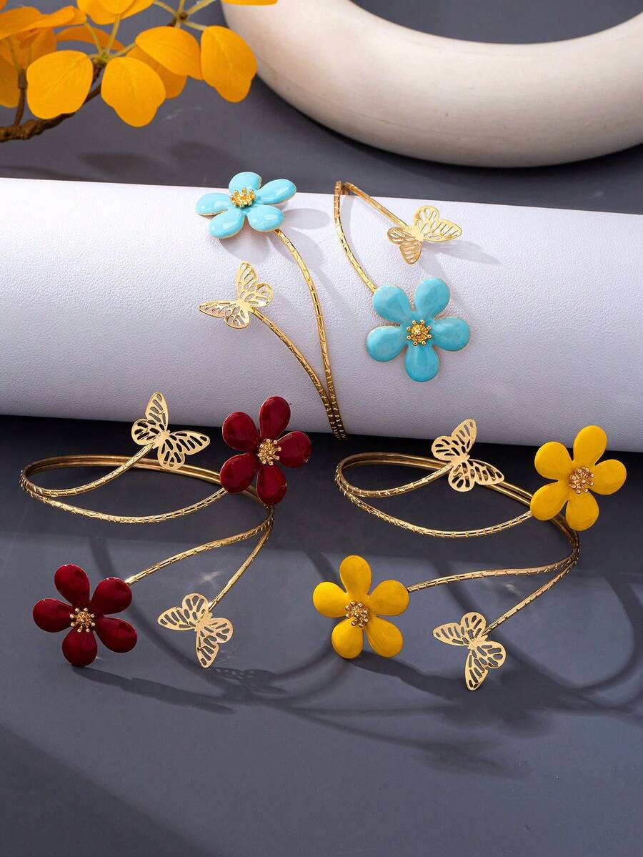 1pc Dopamine Bubble Flower Double Layer Butterfly Unique Design Arm ...