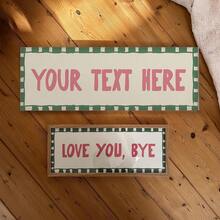 1pc Custom Text Hallway Customized Wall Art, Personalized Panoramic Custom Poster, Posters For Room, Customizable Things, Customize Your Text And Colors, Home Decor, Room Decor Aesthetic, A Gift For A Friend, Family, Optional Frame. - Multicolor - View 6