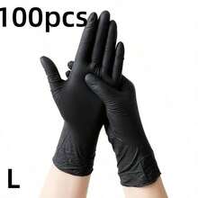[Free Shipping] 20/100pcs Nitrile Gloves, Cleaning Gloves,Dishwashing Gloves,Household Cleaning Gloves,Disposable Nitrile Gloves,Black Gloves Disposable Nitrile Gloves Household Nitrile Gloves Powder-Free Nitrile Gloves Touchscreen Compatible Gloves - Black - View 17