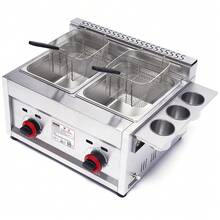 ZHFEISY 12L Commercial Countertop Deep Gas Fryer Stainless Steel Outdoor Cooker 6L Basket *2 Chicken Chips Fryer For French Fries Home Kitchen Restaurant - default - View 7