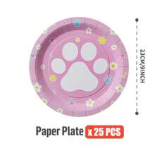 50/25/10pcs Pet Paw Print Disposable Paper Plates, Party Supplies, Suitable For 50 Guests, Disposable Paper Plates Party Tableware For Birthday, Wedding, Party, Family Picnic - View 26
