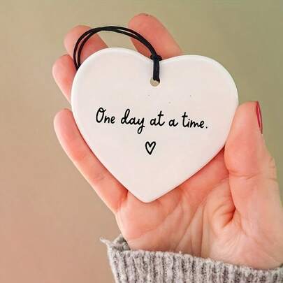 One Day At A Time | Sympathy Keepsake Gift | Friend | Family | Stay Strong | Thinking Of You Sending Love Tough Times | Heart Keepsake Gift