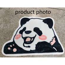 1pc Smiling Panda Shaped Floor Mat, Decorative Rug, Bedroom Decor, Floor Mat, Carpet, Home Decor, Living Room Rug, Small Living Room Rug, Bedroom Rug, Living Room Home Decor, Outdoor Rug, Washable Rug - Multicolor D - View 3